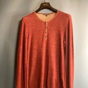 John Varvatos Large Burgundy Henley